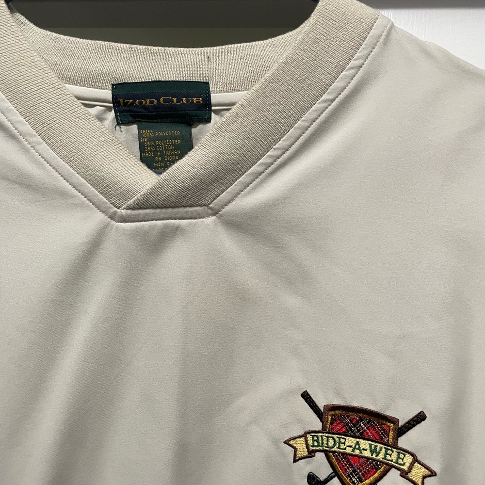 Bide A Wee golf pullover size large white like new